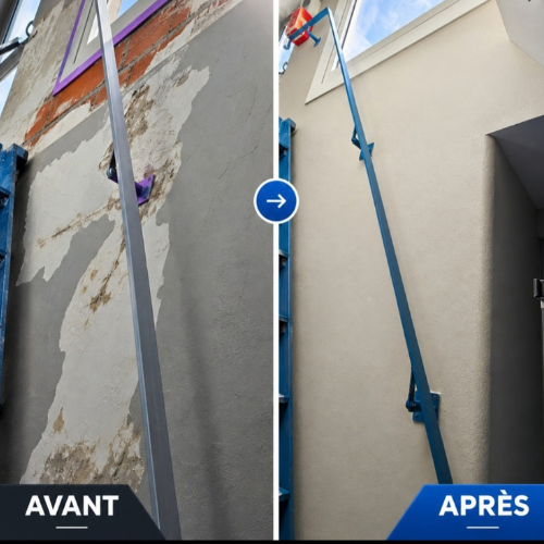 Rénovation de mur et finitions avant après par BATIM TRAVAUX